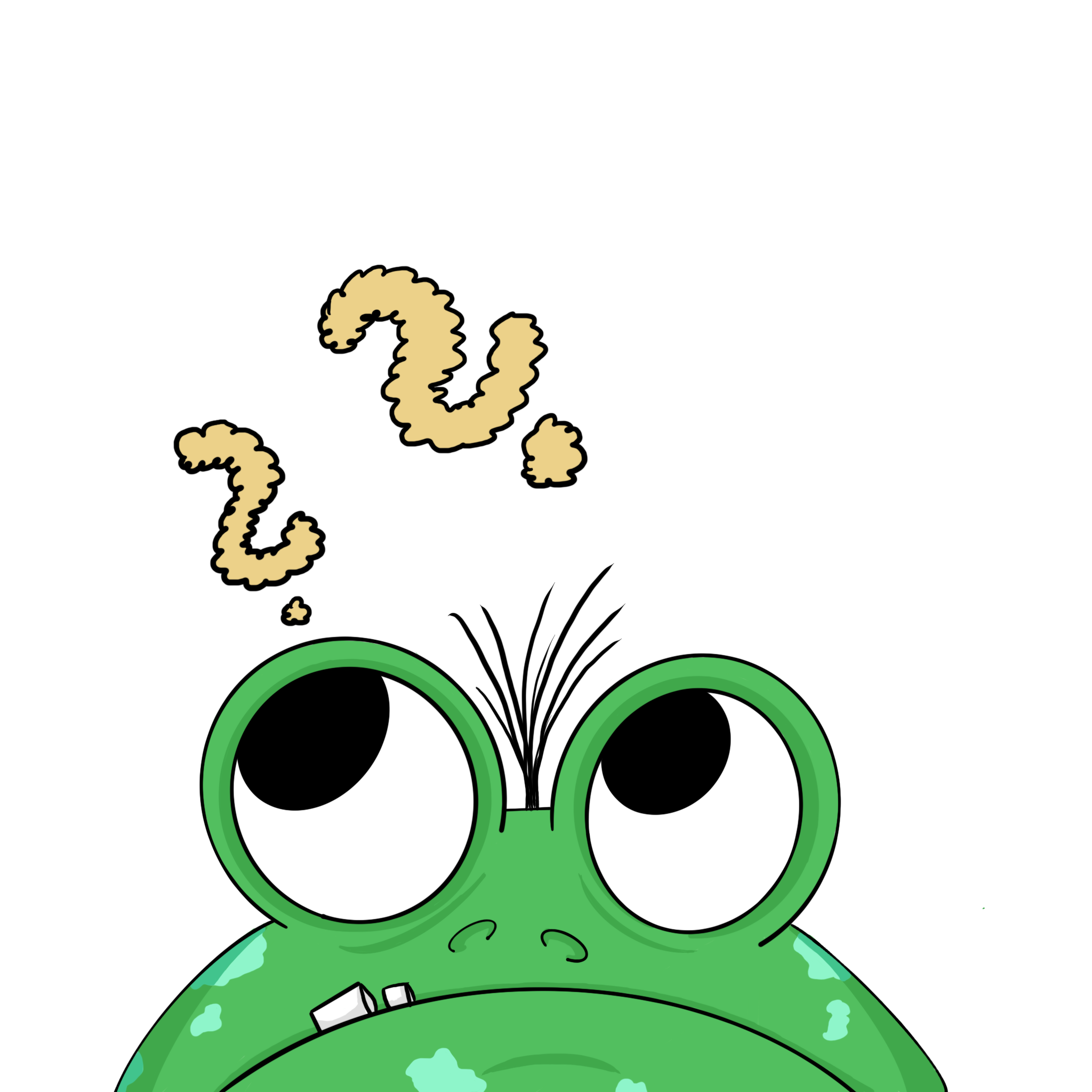 Dieser Frosch stellt sich eine Frage?